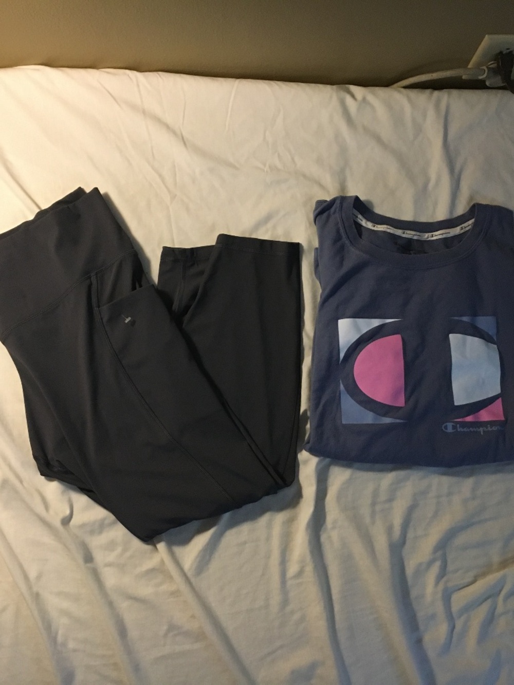 Champion tee & member’s mark leggings bundle